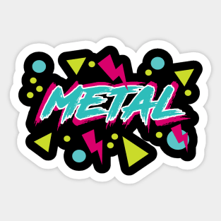 80s Ironic Hipster Metal Sticker